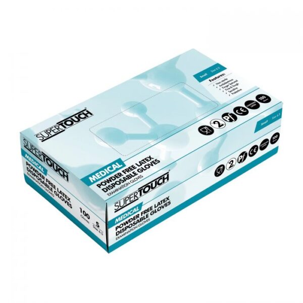 10201 - Powderfree Latex Disposable Gloves Box of 100 - Image 2