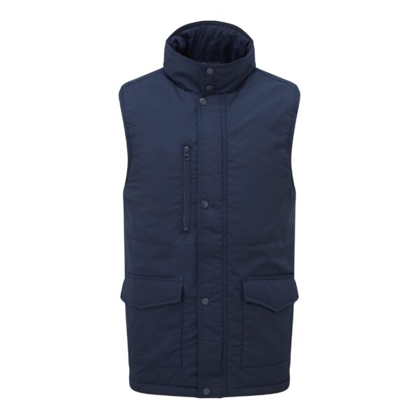 222 Wroxham Bodywarmer  studded storm flap, flapped side pockets, hand-warmer pockets, zipped chest pockets. - Image 2