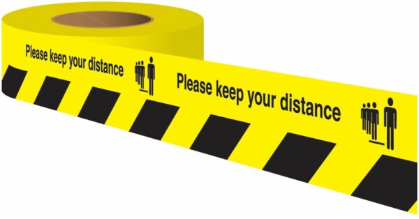 306UDE100 - Please Keep Your Dist Floor Tape Pk24