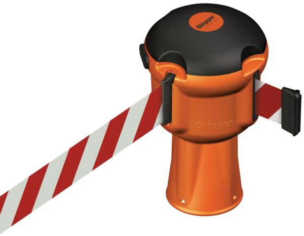 CBS01RW - Skipper Retractable Barrier - Red and White Tape