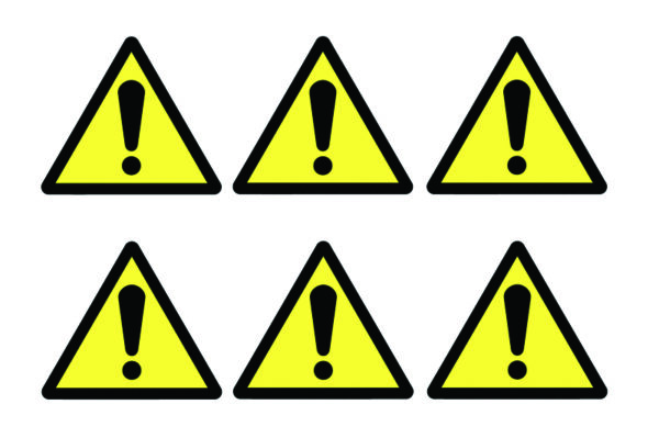 DJR190 - Hazard Symbols - Pk of 30 Labels