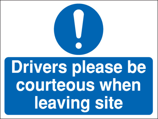 MD098AMRP - 450x600mm Drivers please be courteous Construction Sign - Rigid