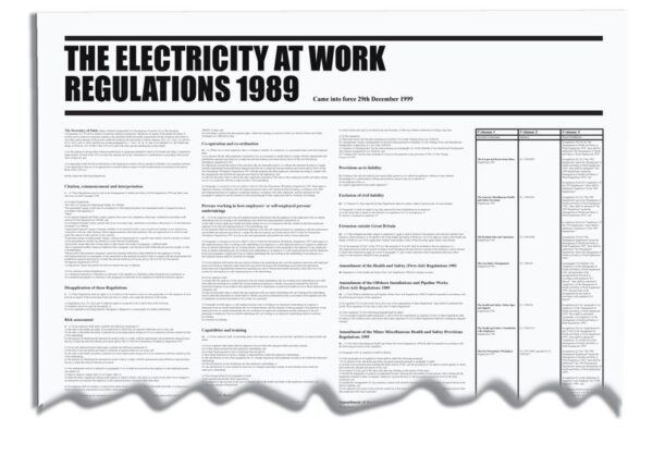 RFWC32 - 840x570mm The Electricity at Work Regulation 1989 Wallchart