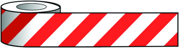 RT100 - Reflective Self Adhesive Tape - 100mm x 25m Red & White