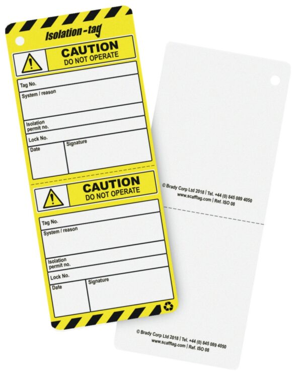 SCF24 - Scafftag Isotag Isolation Tag Pack of 50