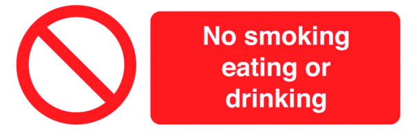 SLK18 - 50x150mm No Smoking Eating or Drinking - Pk of 6