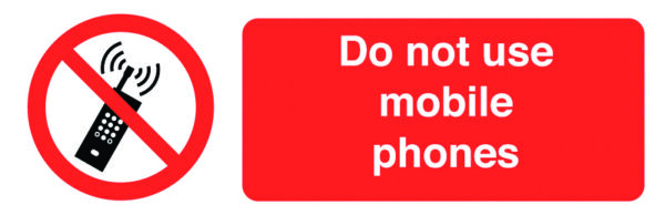 SLK23 - 50x150mm Do Not Use Mobile Phones - Pk of 6