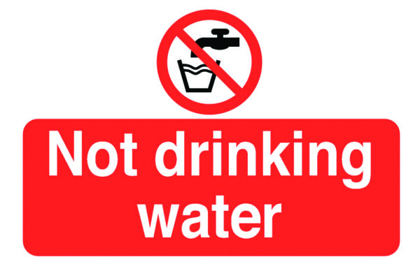 SML9A - 58x90mm Not Drinking Water - Pk of 6