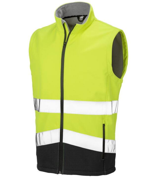 R451X - Printable Safety Softshell Gilet A high visibility, on-trend softshell gilet, perfect for laying up with other garments - Image 3