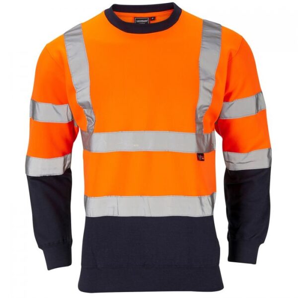 651491 - Hi Vis 2 Tone Orange Sweatshirt