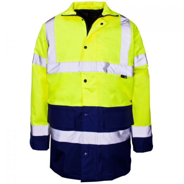 35411 Supertouch Hi Vis Yellow 2 Tone Parka