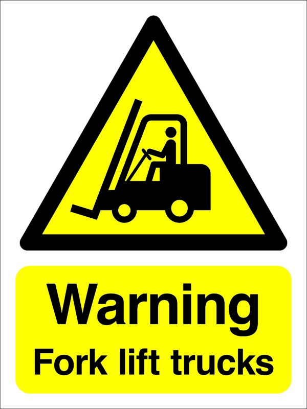 HA23833P - 400x300mm Warning Forklift Trucks - Polycarbonate