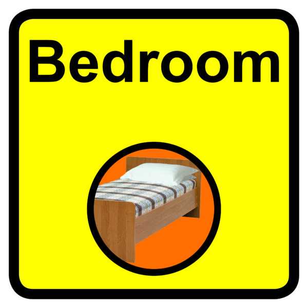 KAI112 - 300x300mm Bedroom Dementia Sign