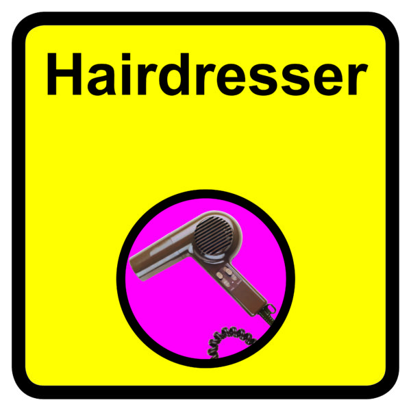 KAI114 - 300x300mm Hairdresser Dementia Sign