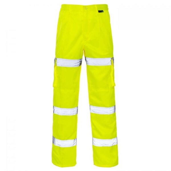 CK842 - Hi Vis Yellow 3 Band Combat Trousers