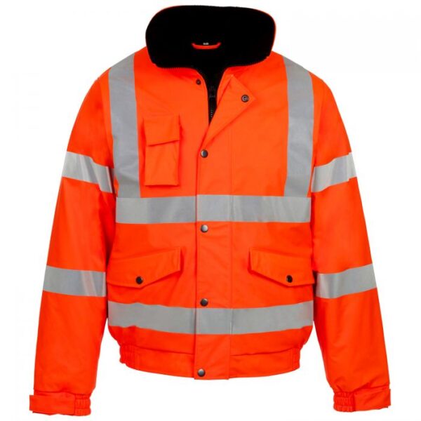 37281 - Storm-Flex® Hi Vis Yellow or Orange PU Bomber Jacket - Image 2