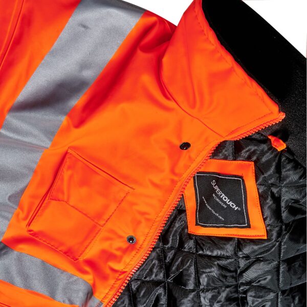 37281 - Storm-Flex® Hi Vis Yellow or Orange PU Bomber Jacket - Image 4