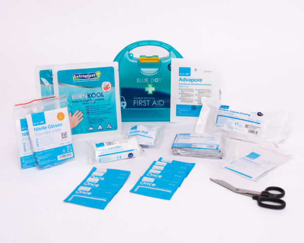 T7T8 TRAVEL AND MOTORING FIRST AID KITS - BS 8599-1:2019 COMPLIANT Blue Dot