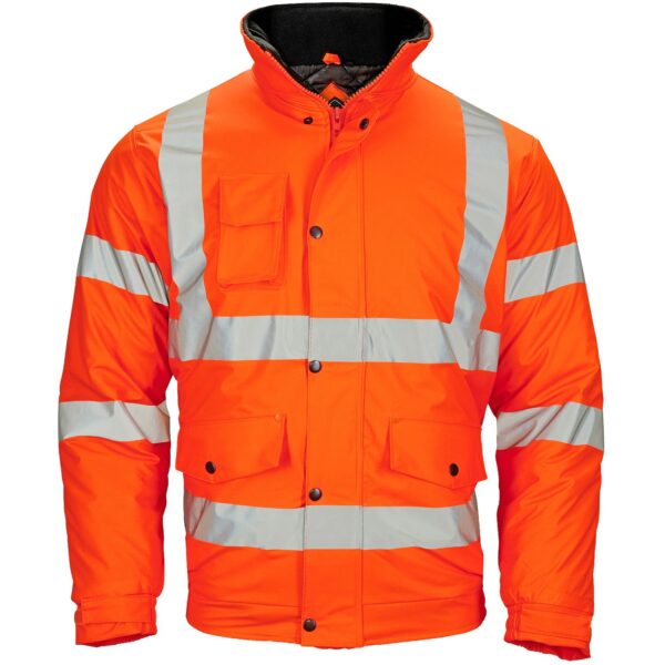 37281 - Storm-Flex® Hi Vis Yellow or Orange PU Bomber Jacket - Image 3