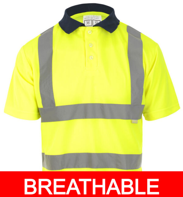 SUPER C135C - 100% Polyester Yellow Polo Shirt