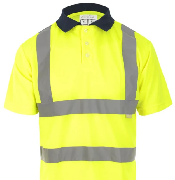 SUPER135 - Birds Eye Yellow Polo Shirt