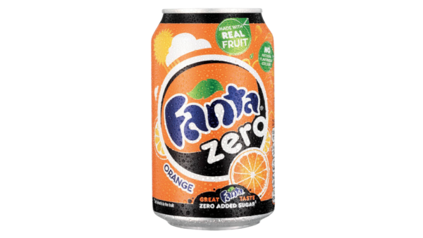 Fanta Zero Soft Drink Can Orange 330ml Pack of 24