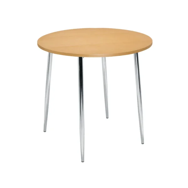 KF815146 - Jemini Bistro Table Round 800x800x740mm Beech/Chrome