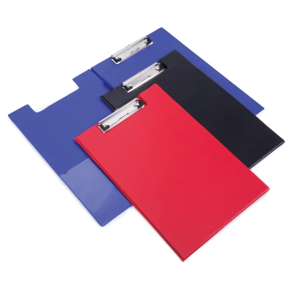 Rapesco Foldover Clipboard with Interior Pocket Foolscap Red VFDCB0R3