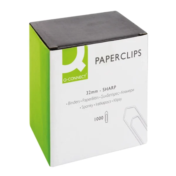 Q-Connect Paperclips No Tear 32mm (Pack of 1000) KF01313