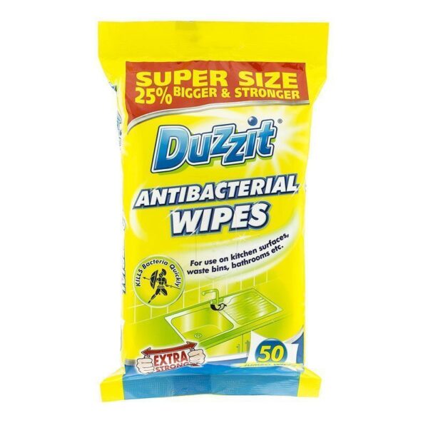 DUZZIT ANTI-BACTERIAL WIPES 50 PACK