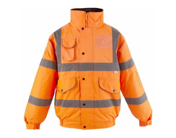 Orange Hi Vis Bomber Jacket Flame Retardant & Antistatic