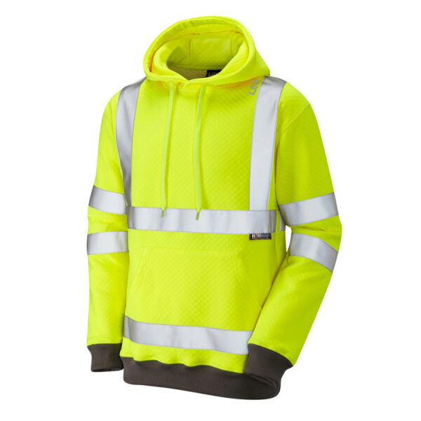 Goodleigh ISO 20471 Class 3 Hooded Sweatshirt Yellow