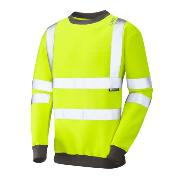 Winkleigh ISO 20471 Class 3 Crew Neck Sweatshirt Yellow