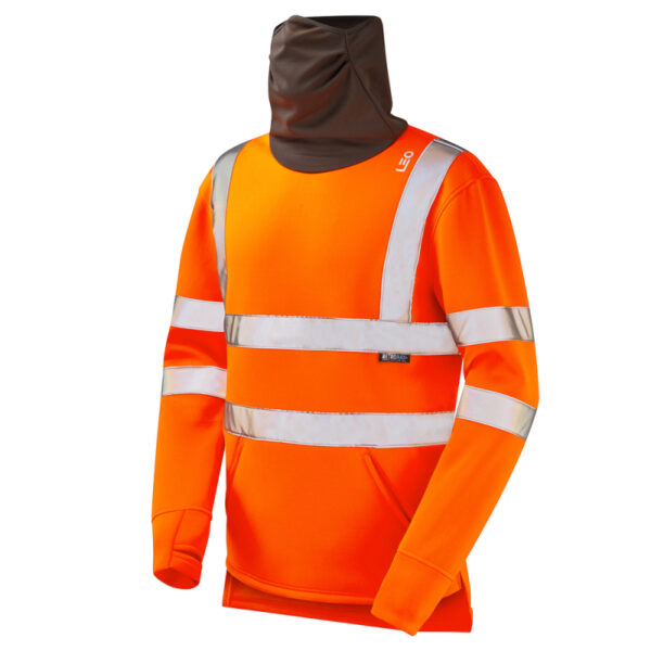 COMBESGATE ISO 20471 Class 3 Snood Sweatshirt Orange