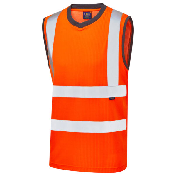 Ashford ISO 20471 Class 2 Comfort EcoViz®PB Sleeveless T-Shirt Orange