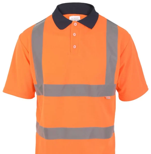 Super 136 Orange Hi Vis Polo  EN20471 & Rail-Track GO/RT 3279