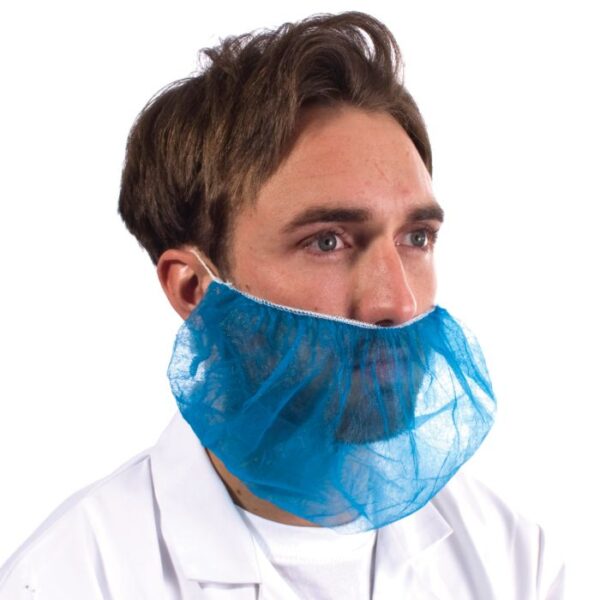 Kinslers-NWBS-BLUE  Non Woven Beard Snood Pleated (1000)