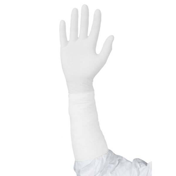 GN34MPL Nitrex CX400 Non Sterile White Nitrile Cleanroom Gloves 400mm Cuff