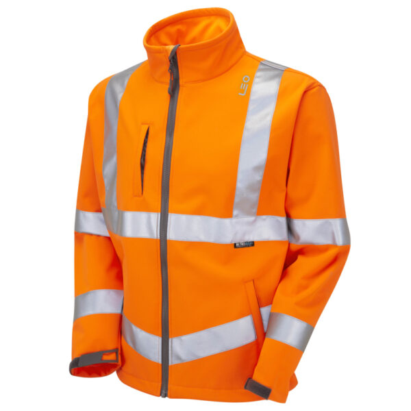 SJ01-O-LEO- Buckland ISO 20471 Class 3 Softshell Jacket Orange