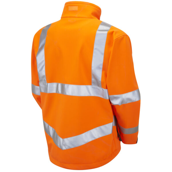 SJ01-O-LEO- Buckland ISO 20471 Class 3 Softshell Jacket Orange - Image 2