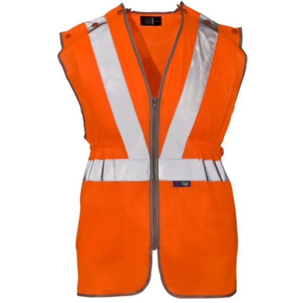 Hi Vis Orange Polyester Long Tracker Vest