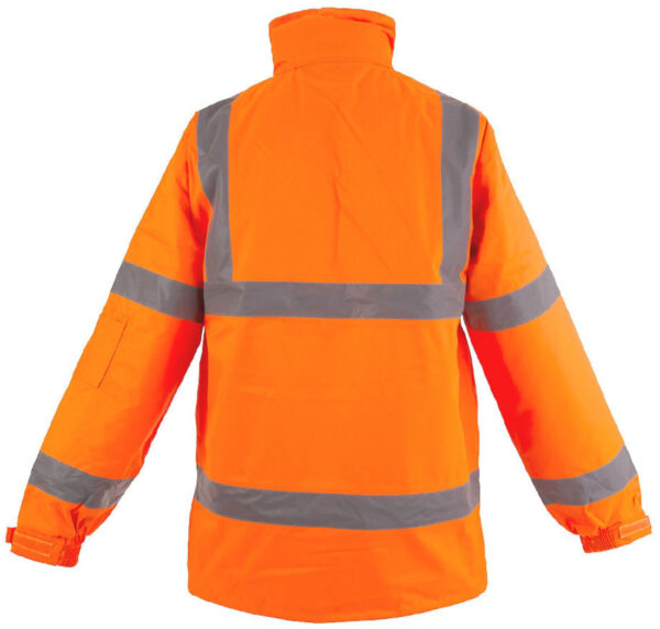 Super1152  Breathable Orange Hi Vis Coat - Image 2