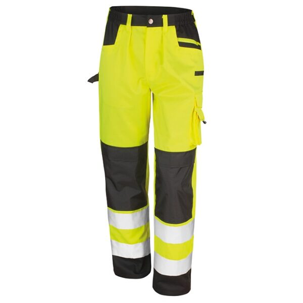 R327X - Safety Cargo Trousers Hi Vis Yellow - Image 6