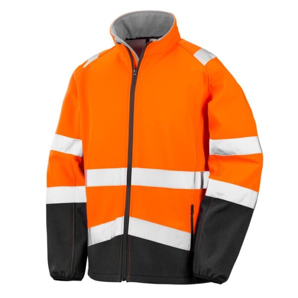 R450X Result 3 layer Safety Softshell  Orange water-repellent finish, breathable, and windproof - Image 3