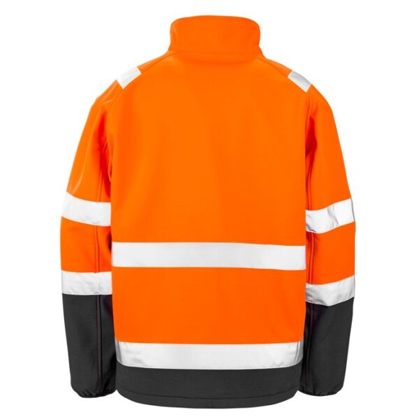 R450X Result 3 layer Safety Softshell  Orange water-repellent finish, breathable, and windproof - Image 2