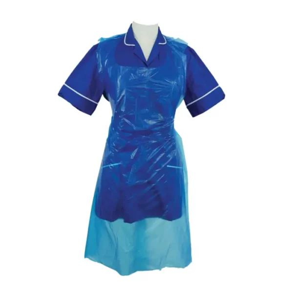 A7B/R Heavy Duty Longer Length Polythene Aprons on a Roll ‑ Blue Roll Of 50