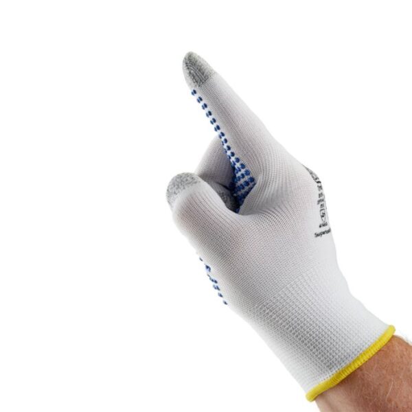 05101-4 Dotted Palm Touchscreen Grocer Glove - White - Image 4