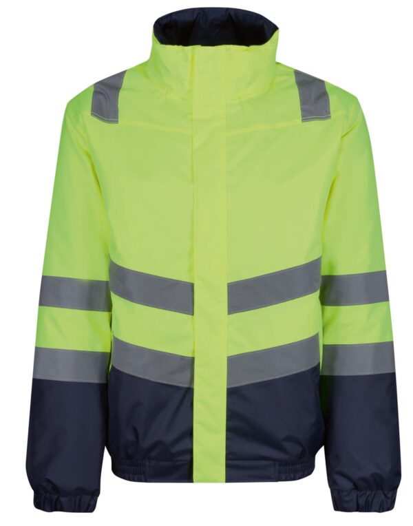 TRA218 Pro Hi Vis Bomber Jacket  Yellow/Navy