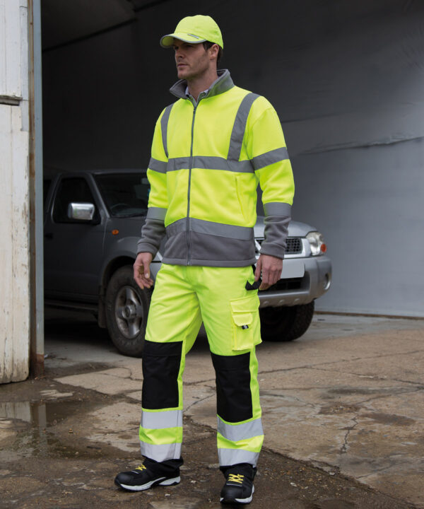 R327X - Safety Cargo Trousers Hi Vis Yellow