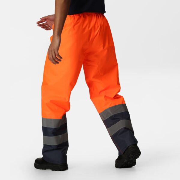 TRW505 Regatta Hi-vis pro Waterproof and breathable Isotex 10000 overtrousers Orange - Image 6